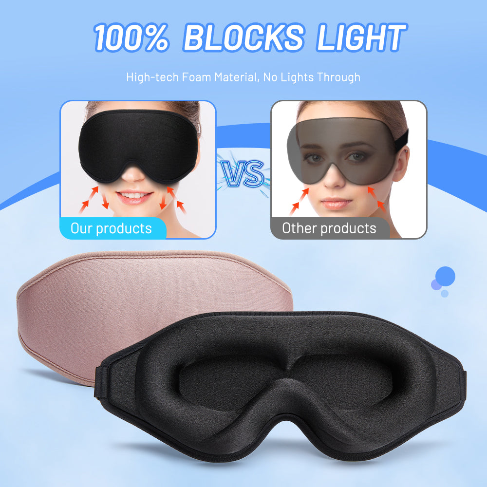 Sleep mask adjustable strap for secure comfortable fit during sleep