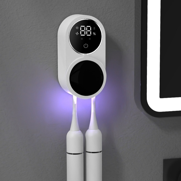 UV sanitizer compact bathroom design auto-sanitizing toothbrush overnight