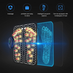 Foot massage pad showing vibration intensity levels and mode settings