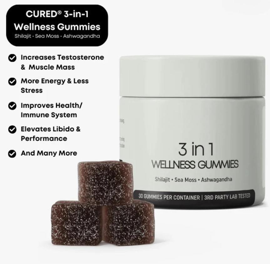 Shilajit gummies fulvic acid and Himalayan minerals for men's daily wellness