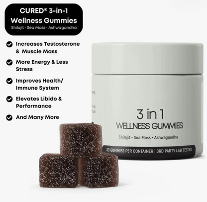Shilajit gummies fulvic acid and Himalayan minerals for men's daily wellness