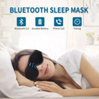 Sleep mask with speakers showing light-blocking 3D contoured shell design