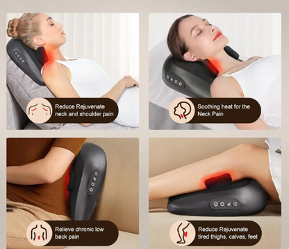Massage pillow bidirectional rotation for targeted neck and shoulder knot relief