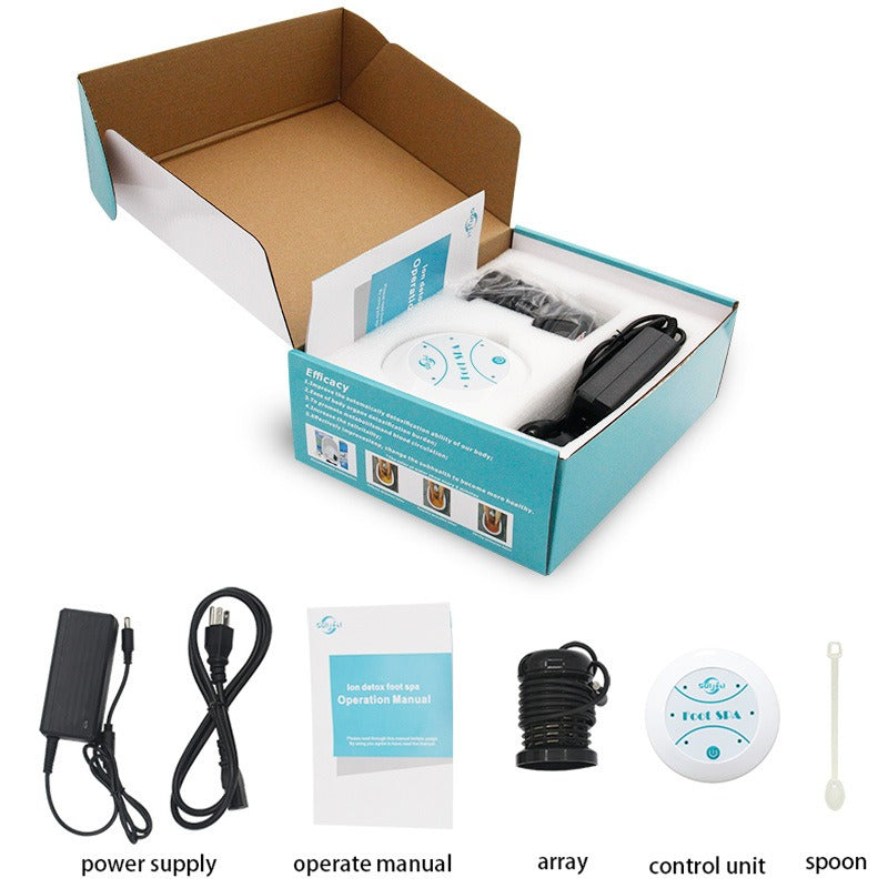 Ion foot bath bubble function massaging pressure points on the bottom of feet