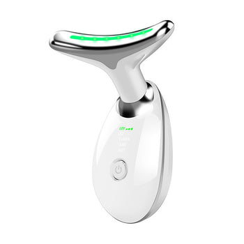 Microcurrent facial massager firming and lifting skin with collagen stimulation