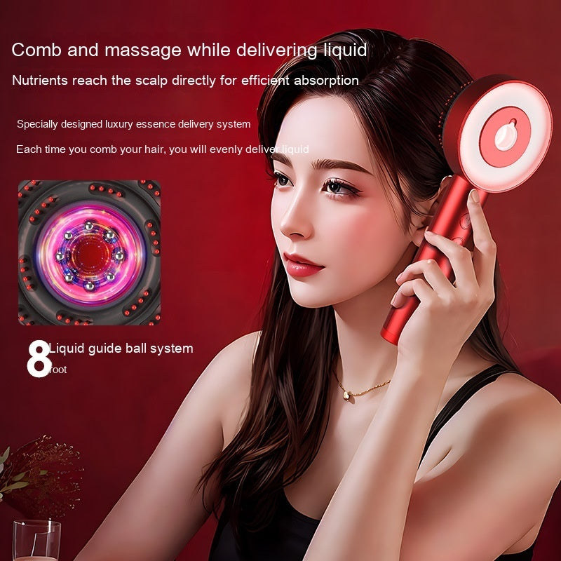 Scalp massager comb infrared heat and vibration stimulating follicle health