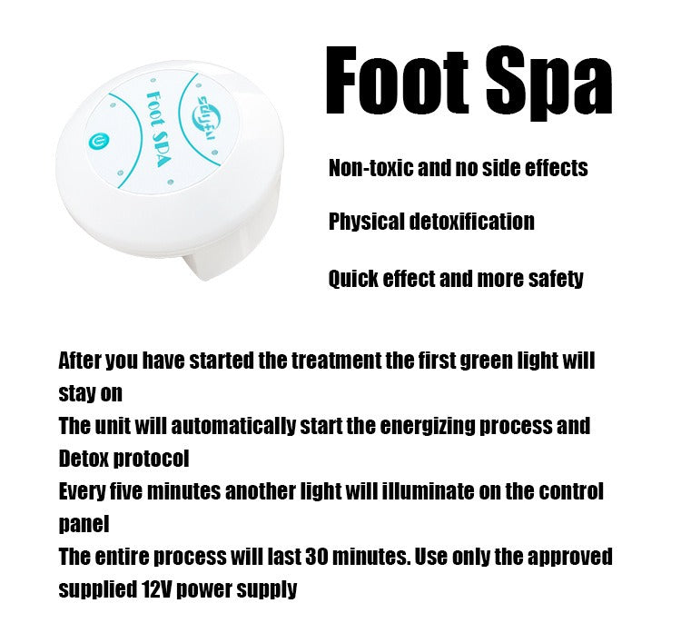 Ion foot bath used for a relaxing warm water soak after a long day