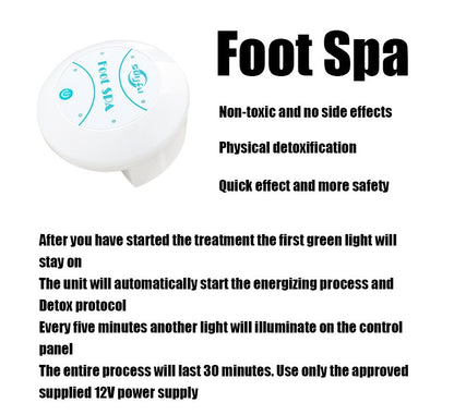 Foot bath ion technology for drawing out toxins through soles of feet