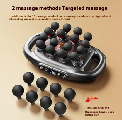 Massage gun being used on legs for sports recovery and soreness relief