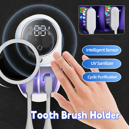 UV sanitizer holding multiple toothbrushes for family oral hygiene