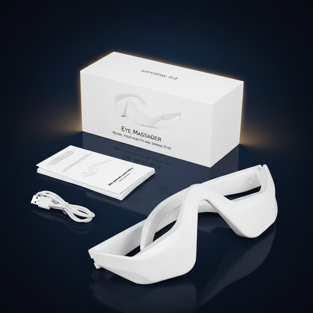 Eye massager charging cable and battery details for cordless operation