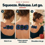 How RelaxWave works: gentle pulses make the muscle squeeze and release