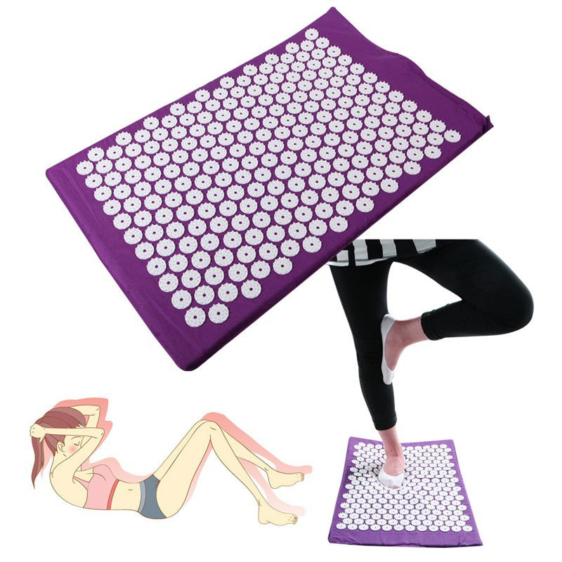 Full acupuncture massage mat and pillow set laid out