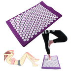 Full acupuncture massage mat and pillow set laid out