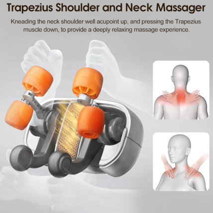 Neck massage pillow breathable mesh cover and washable outer fabric
