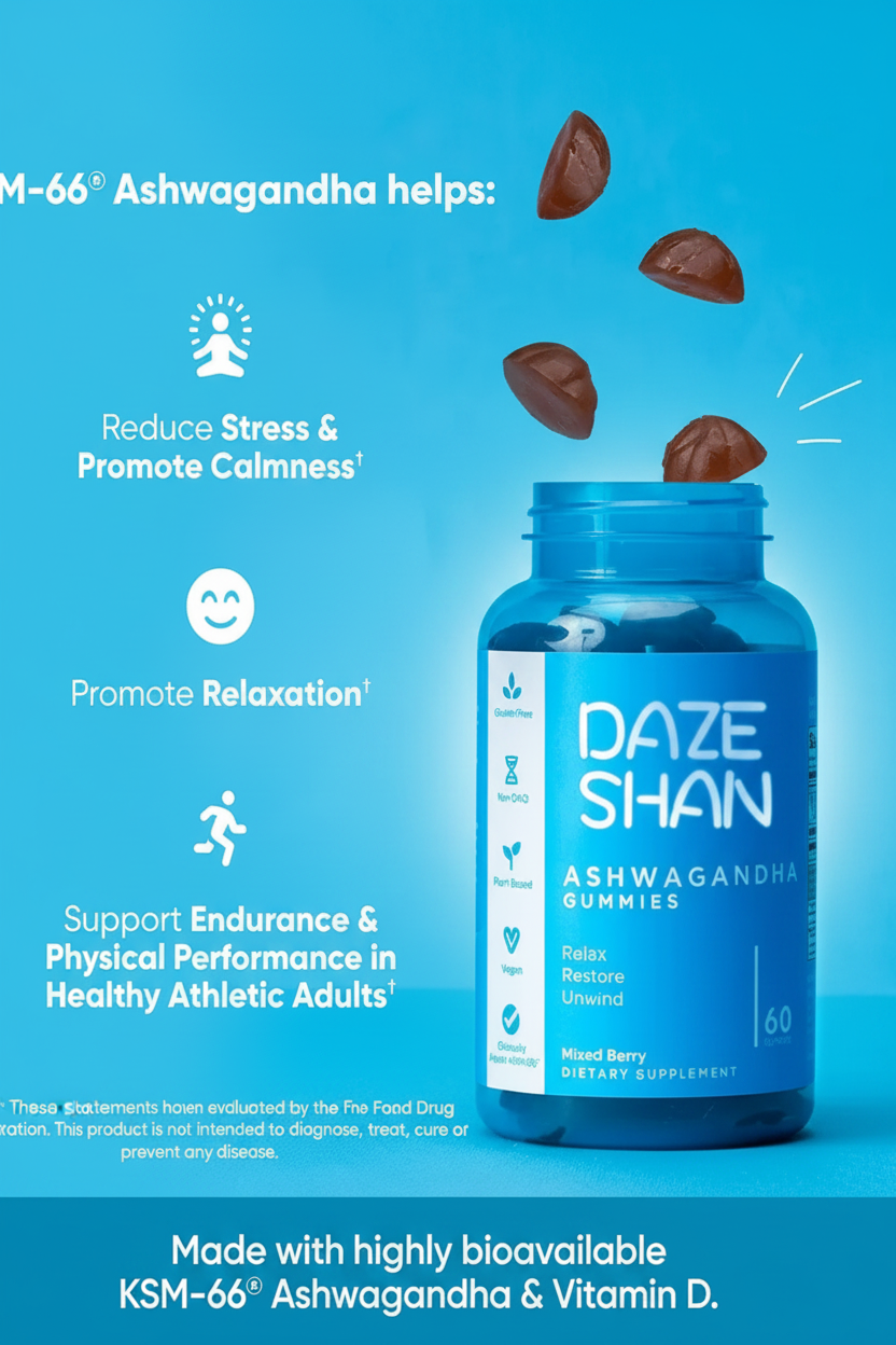 Calm boost ashwagandha stress relief gummies with vitamins C D and A