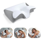 Ergonomic neck support pillow with removable washable cover