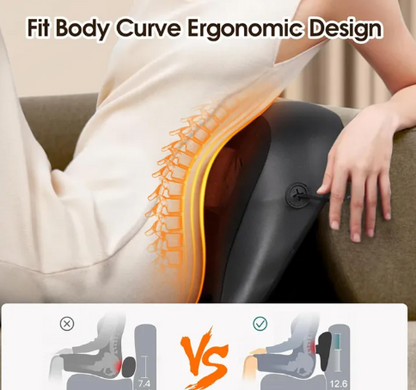 Massage pillow color options in black for home and car use