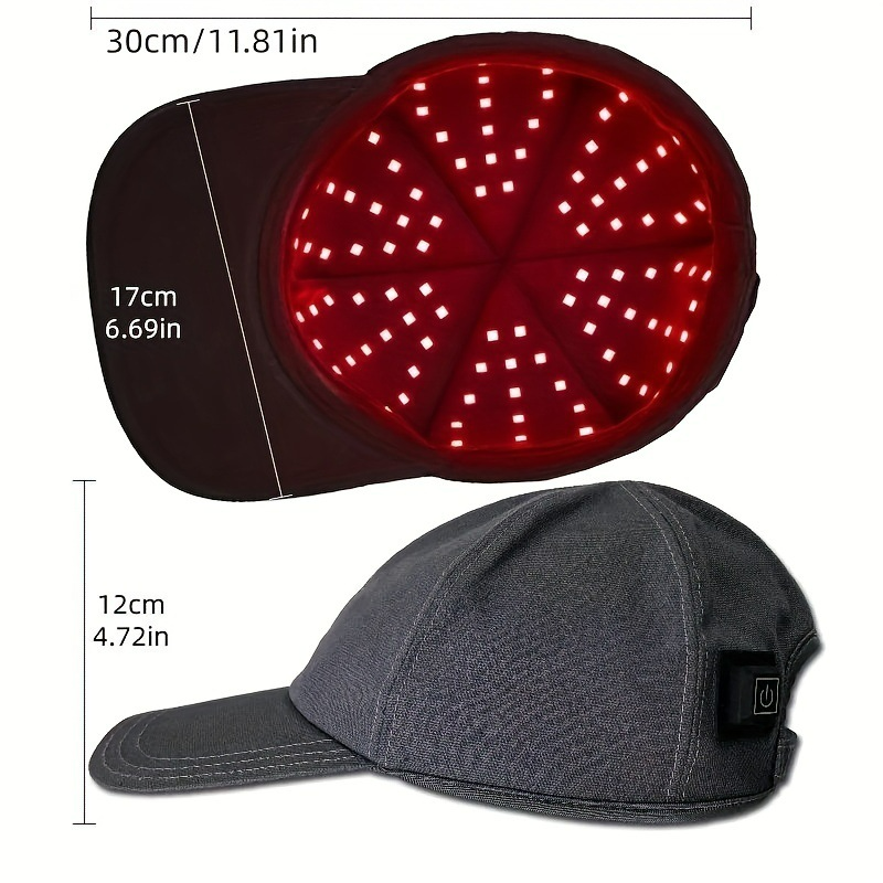 Red light therapy cap rechargeable adjustable fit for all head sizes