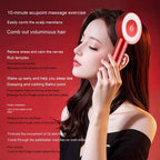 Infrared scalp massager and fluffy comb for hair growth and scalp circulation