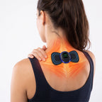 RelaxWave EMS massager feature infographic
