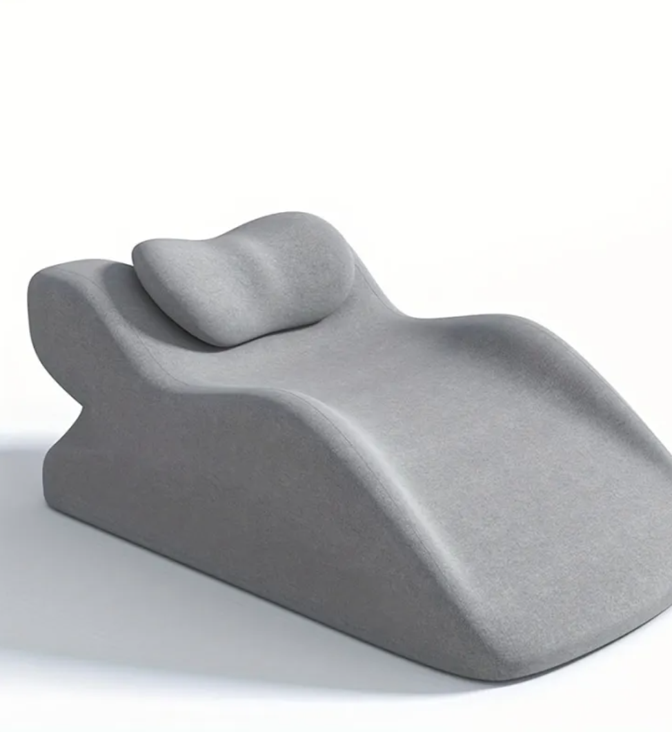 Stomach sleeper pillow soft responsive fill conforming to head and neck shape
