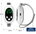 Person wearing the smart sleep aid device before bed
