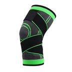 Knee brace breathable non-slip fabric keeping brace secure during workouts