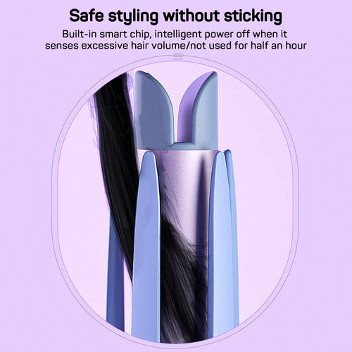 Automatic cordless ceramic hair curler for salon-quality waves and curls at home