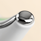 Extreme close-up of the microcurrent contact points on the device