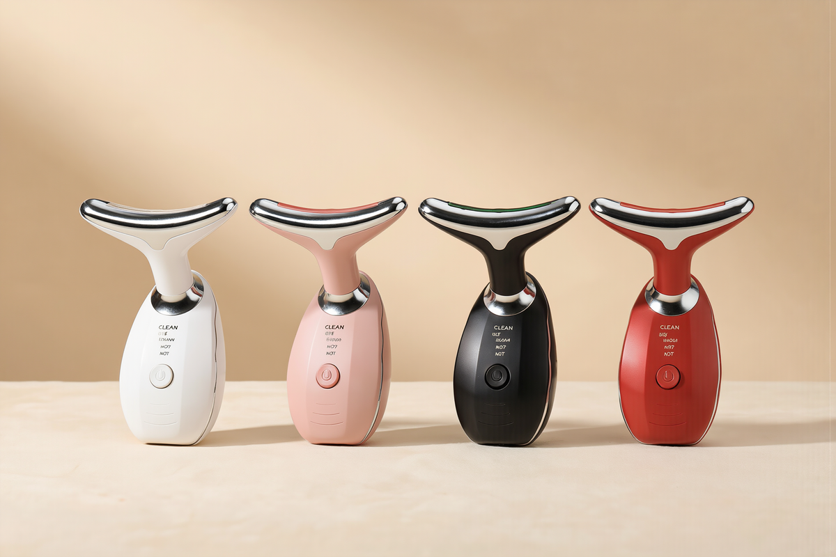 Four color variants of the 7-color microcurrent facial massager