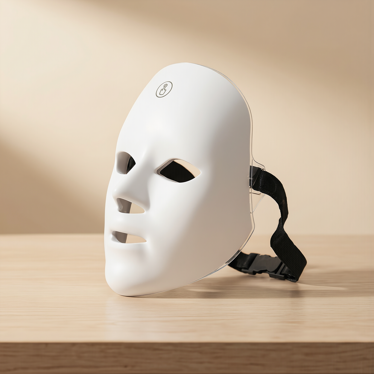 White LED facial rejuvenation device, single product studio shot