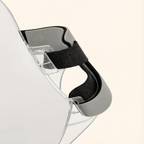 Close-up of the device's colored LED light array in use