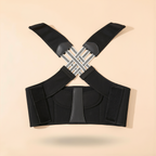 Black back posture corrector band, single product studio shot