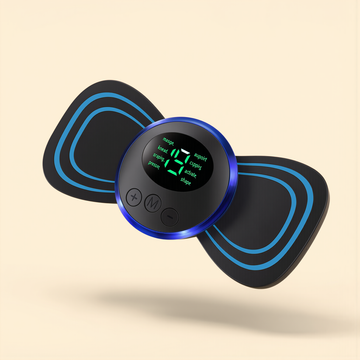 Person using the RelaxWave EMS massager on their neck