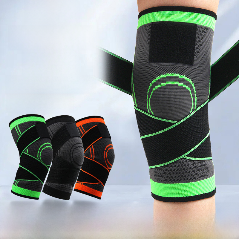 Men's compression knee brace for sports fitness and injury recovery support